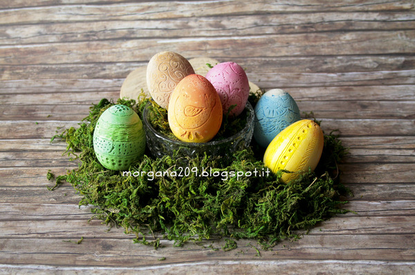 Tutorial di Pasqua: come fare uova di gesso incise e colorate creativapp Pasqua fai da te Riciclo Creativo 