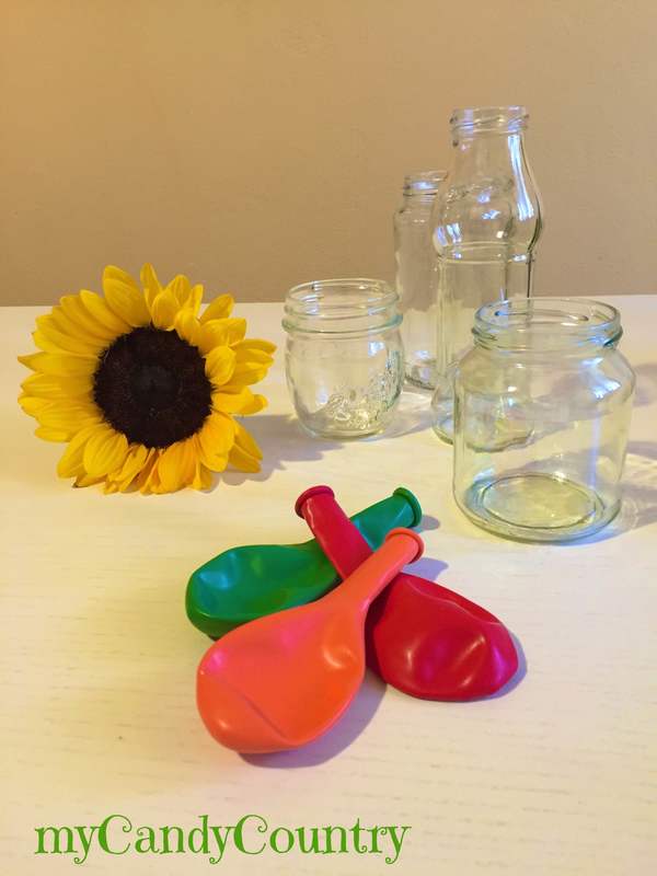 Creare dei vasi palloncini colorati home decor plastica Riciclo Creativo vetro 
